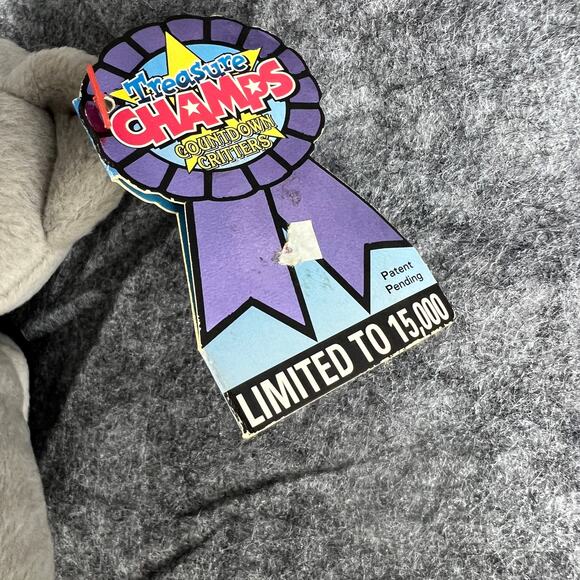 Vtg 2000 Treasure Champs Teddy Bear Countdown Critters Bugsy Buster 1st Gen Y2K‎ - Picture 3 of 4